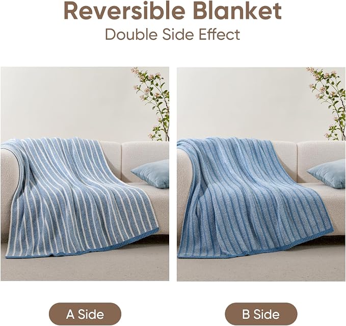 Snuggle Sac Ultra Soft Blue Throw Blanket - Image 5