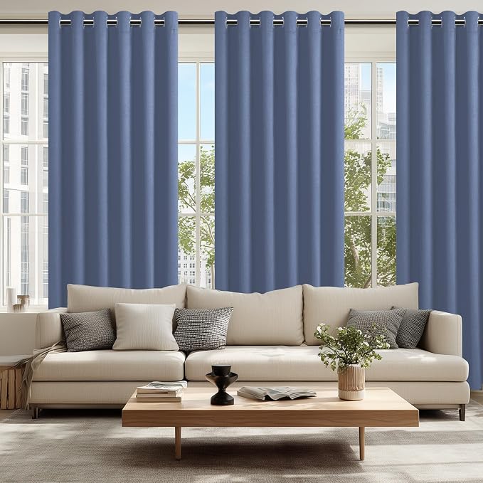 Grommet Blackout Curtains for Bedroom, 70 x 84 Inches, Window Drapes, Living - Image 6