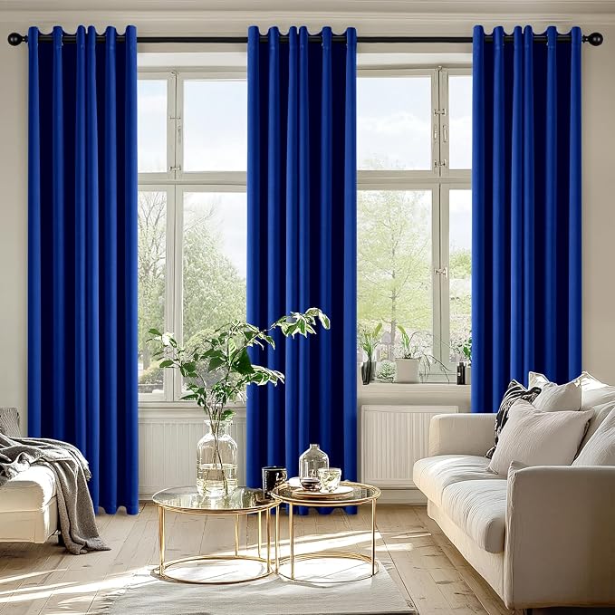 MIULEE Blackout Curtains for Bedroom 2 Panels 40 x 84 Inch Long Royal Blue | - Image 6