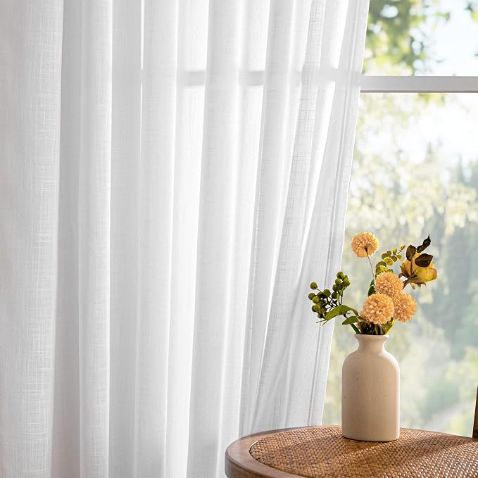 MYSKY HOME White Curtains 84 Inches Long - Image 9