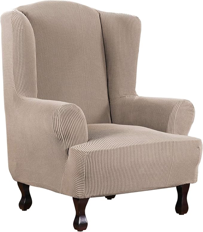 H.VERSAILTEX Wing Chair Slipcover Chair Covers by HVERSAILTEX
