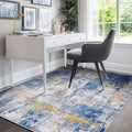 RELEANY Washable 4'x6' Abstract Area Rug by RELEANY