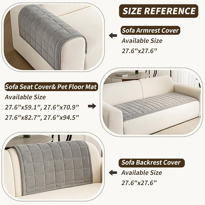 Couch Covers for Dogs Washable, Non Slip Couch Covers for Loveseat Sofa Pet - Image 3