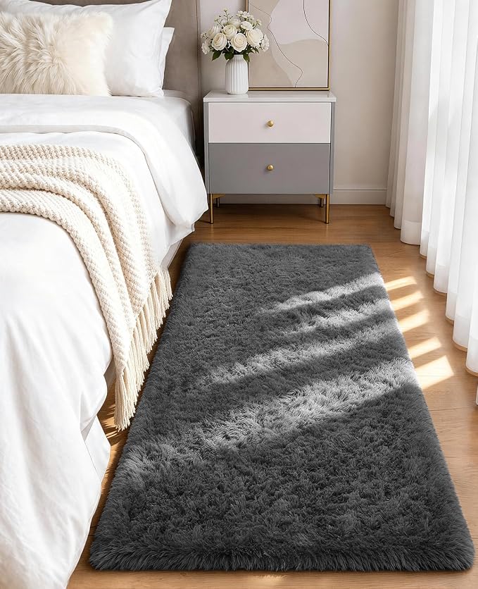 Ophanie Runner Rug for Hallway, 2x5 Upgrade Non-Slip Fluffy Soft Bedside Rugs - Image 5
