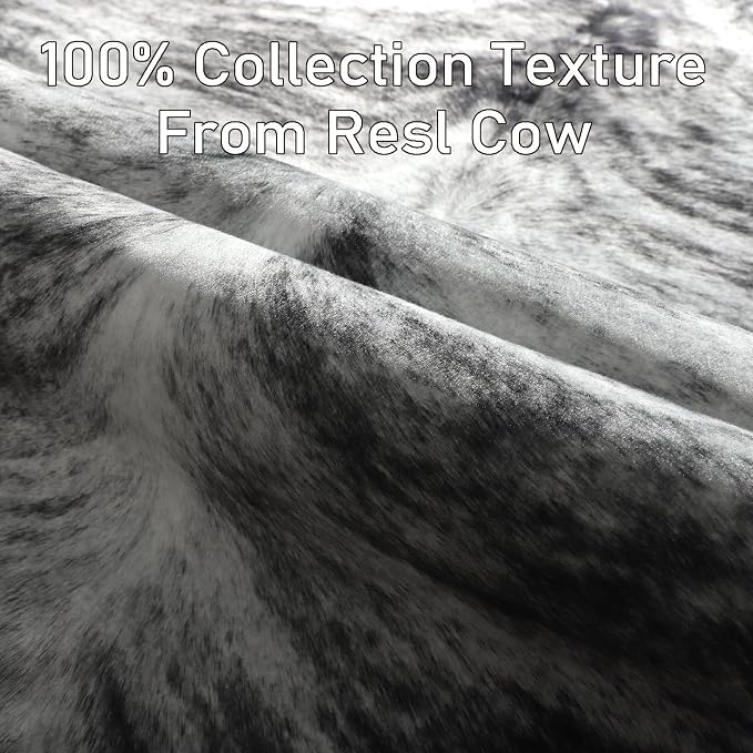 8x10 Faux Cowhide Area Rug for Living Room Animal Skin Rug, Cool Western - Image 4
