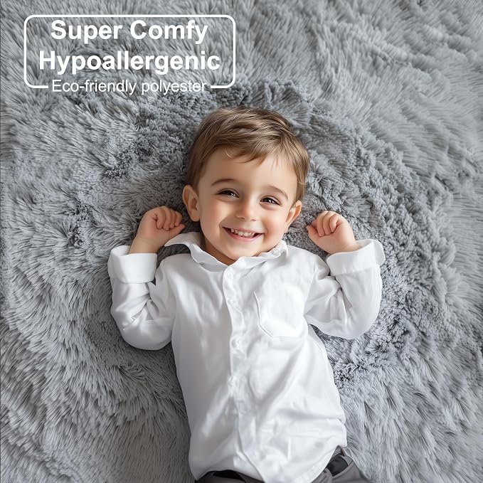 Grey Runner Rugs for Hallway 2x6 Ft, Long Bedside Rugs Bedroom Kids | Super - Image 9