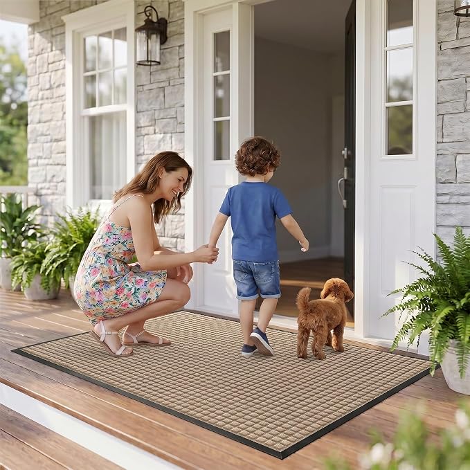 Front Door Mat Outside Entrance, Heavy Duty Waterproof Doormat | 73"x46" - Image 8