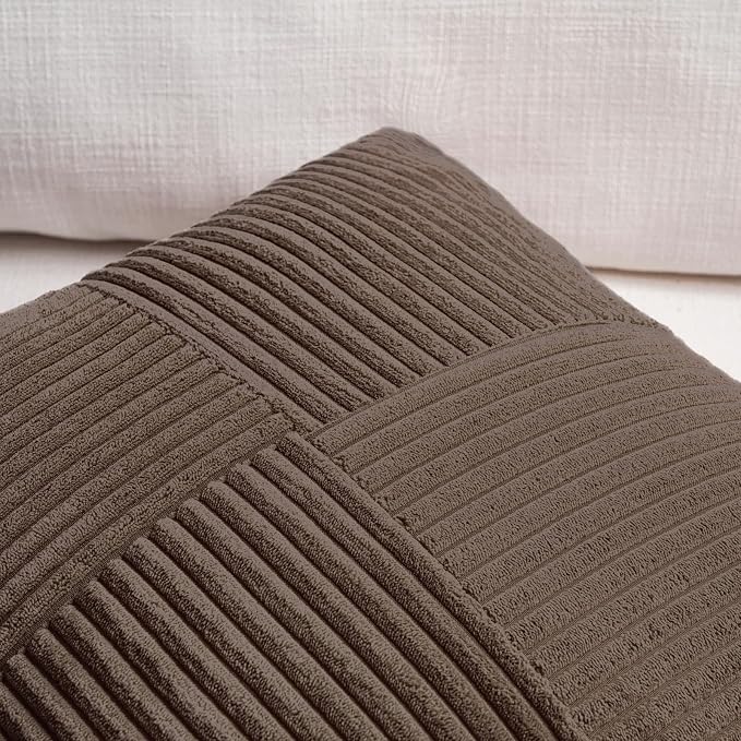 Fancy Homi Set of 2 Dark Brown Boho Long Lumbar Body Decorative Throw Pillow - Image 4