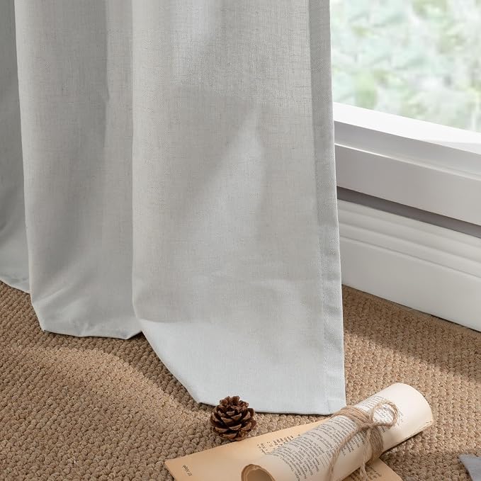 YoungsTex 90 Inches Length Linen Curtains - Image 9