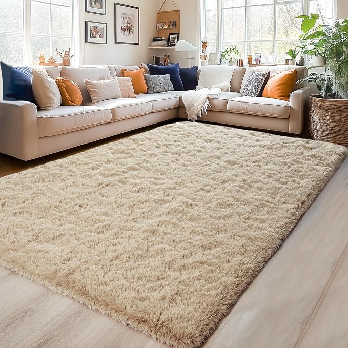 Chicrug Soft Area Rugs for Bedroom Living Room Plush Fluffy Rug 9x12 | Shag - Image 3