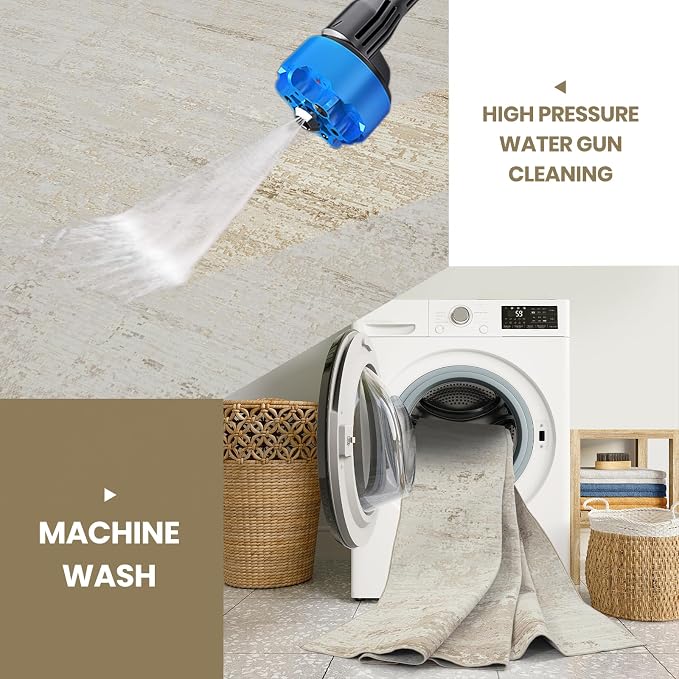 8x10 Neutral Washable Area Rugs - Image 3
