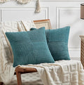 Fancy Homi 2 Packs Teal Decorative Throw Pillow Covers 16x16 Inch by Fancy+Homi