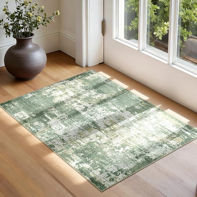 RELEANY Washable 2'x3' Abstract Area Rug by RELEANY