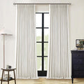 Natural Linen 100% Blackout Pinch Pleated Curtains 108 Inches Long 2 Panels | by Twodrapes