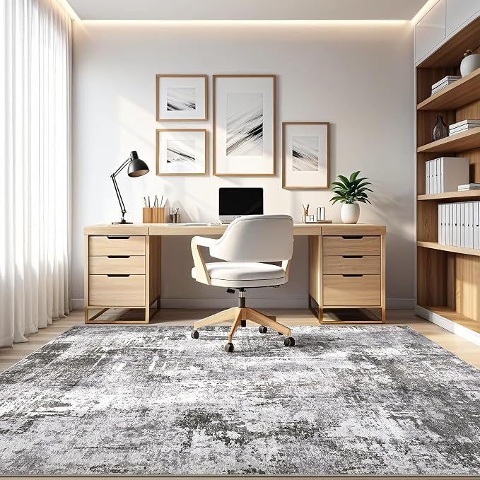 LOONGRUG 10x13 Area Rug Washable Large Neutral Modern Living Room Rug | - Image 8