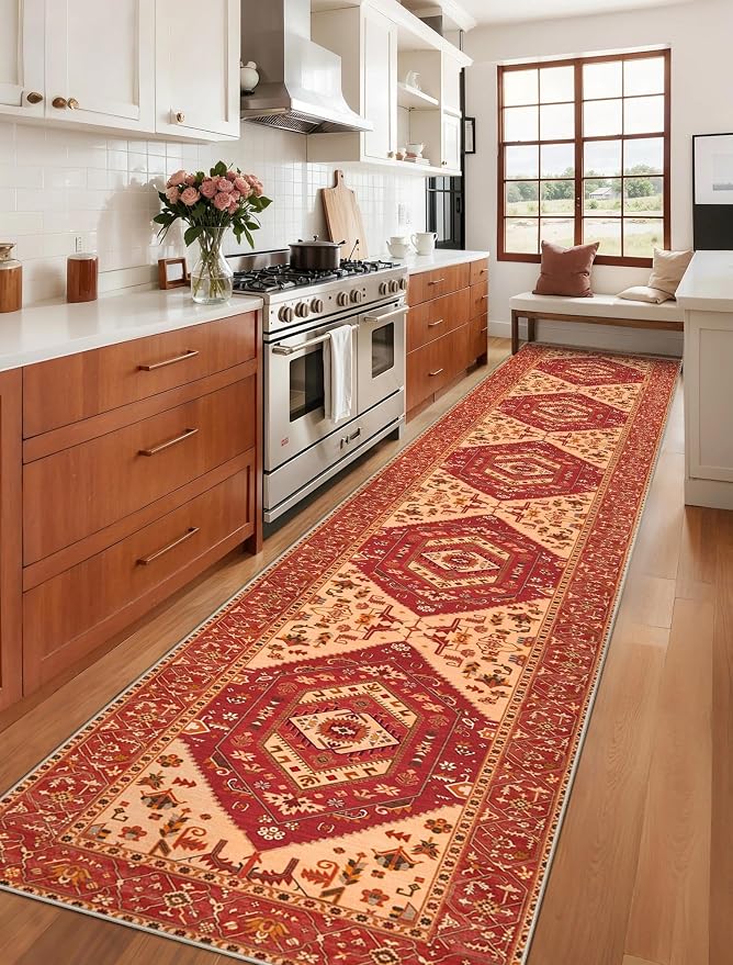 SERISSA 2'6"x14' Washable Non Slip Boho Runner Rug - Image 2