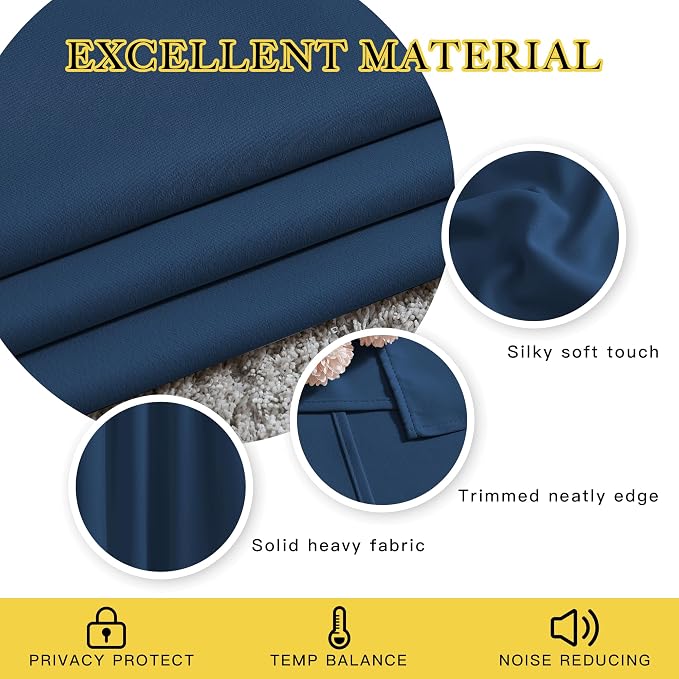 NICETOWN Moroccan Blue Curtains - Image 3
