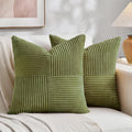 Fancy Homi 2 Packs Moss Green Big Decorative Throw Pillow Covers 24x24 Inch by Fancy+Homi
