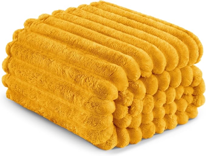 Exclusivo Mezcla Striped Twin Size Fleece Blanket - Image 6