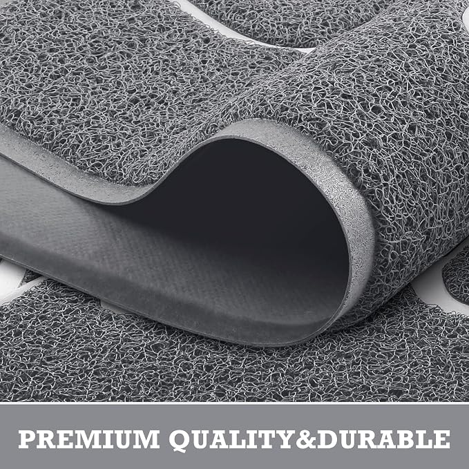 Grey Door Mat Welcome Mats Outdoor Indoor Doormat - Image 4