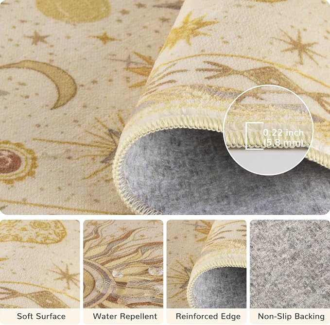 Vacuum-Friendly, 2x10 Washable Area Rug - Image 3