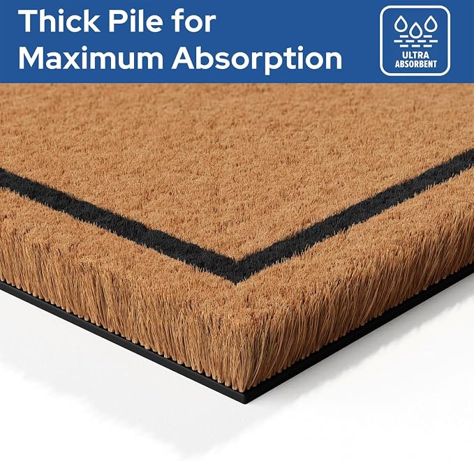 Barnyard Designs Natural Coco Coir Non-Slip Doormat | Heavy-Duty Welcome Mat - Image 7