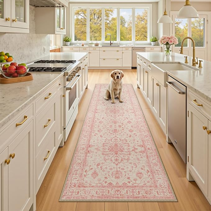 RELEANY Washable Area Rug, Runner 2'x8', Water Repellent, Pet Friendly by RELEANY