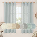 Sheer Linen Curtains 63 inches Long by LAMIT