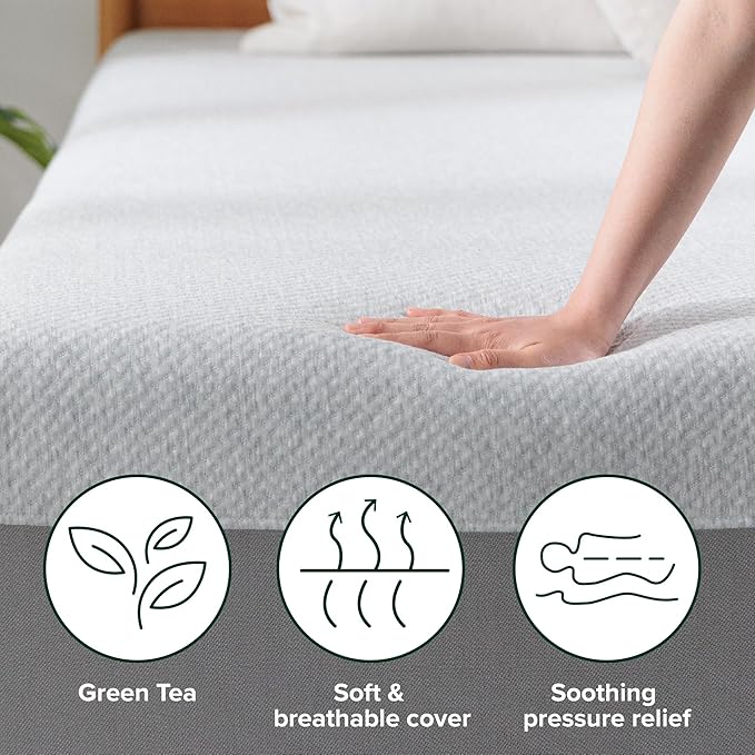 ZINUS 10 Inch Ultima RV Memory Foam Mattress [New Version], Short Queen, Fiberglass Free, Medium Firm Feel, Breathable Memory Foam, Certified Safe Foams & Fabric, Mattress in A Box