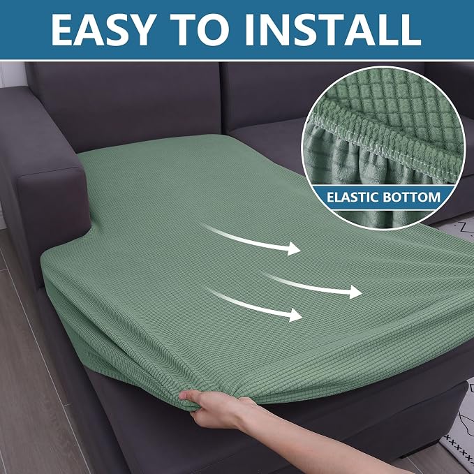 Waterproof Sectional Couch Covers, Non Slip Sofa Cushion Covers | L Shape - Image 8