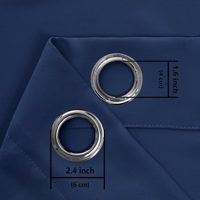 RV Blackout Curtains for Bedroom, 52 x 36 Inches Long Navy 2 Panels | Thermal - Image 7