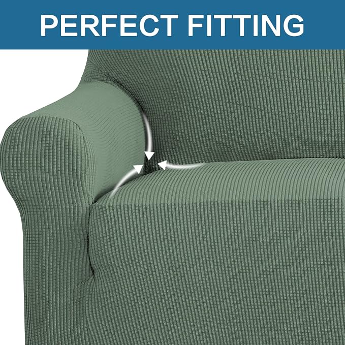 H.VERSAILTEX Stretch Couch Cover Loveseat Covers - Image 5