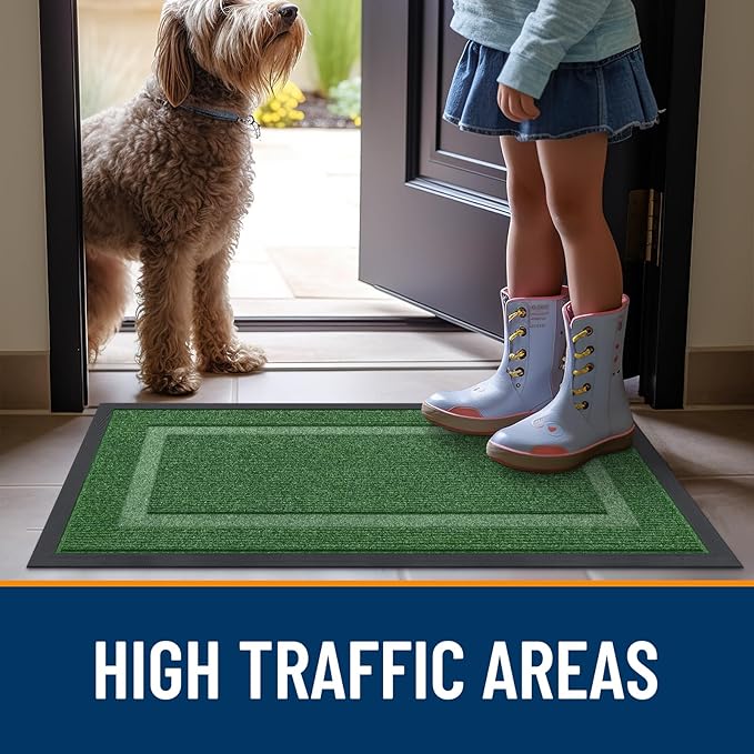 OLANLY Front Door Mat Outside 71x34, All-Season Heavy-Duty Rubber Doormat | - Image 7