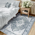 RELEANY Washable Area Rug, Water Repellent, Pet Friendly, Vintage Floral Boho by RELEANY