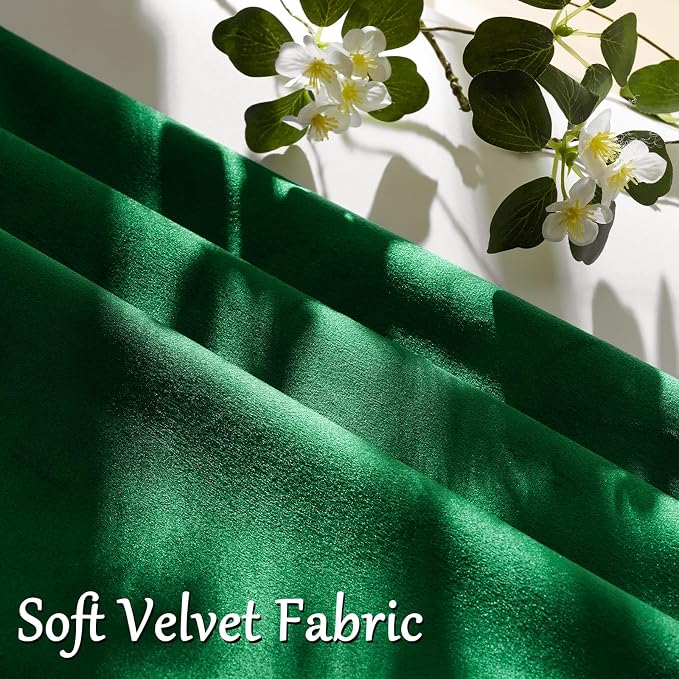 GIGIZAZA Green Velvet Pillow Covers 20x20 Decorative Pillows Pack of 2 | Throw - Image 5