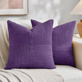 Fancy Homi 2 Packs Purple Euro Decorative Throw Pillow Covers 26x26 Inch by Fancy+Homi