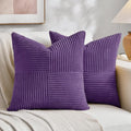Fancy Homi 2 Packs Purple Decorative Throw Pillow Covers 22x22 Inch by Fancy+Homi