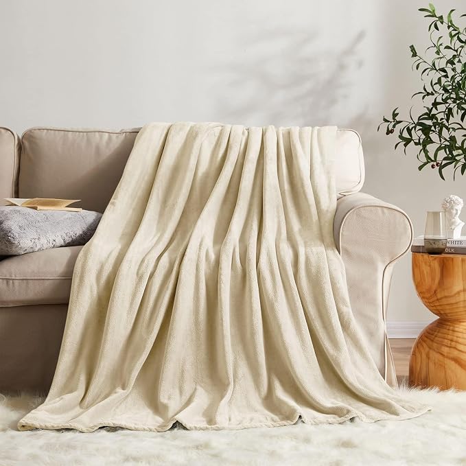 KMUSET Fleece Blanket Grey Queen Size Lightweight Cozy Plush Microfiber Solid - Image 3
