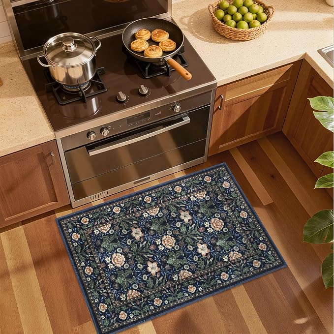 GarveeHome Small Navy Entryway Rug, 2x3 Washable Front Door Rug Indoor Entrance - Image 7