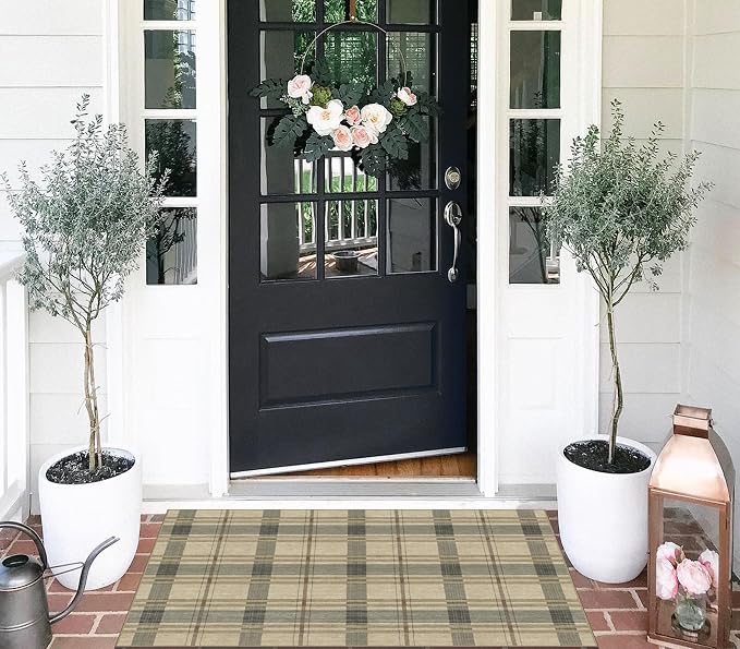 Plaid Outdoor Rug - Image 9