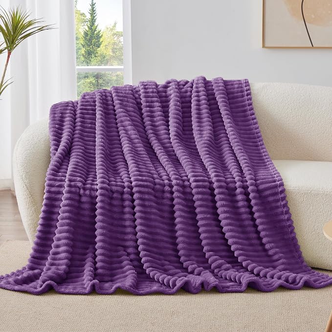 BEDELITE Ribbed Twin Blanket for Couch & Bed, Warm Yet Lightweight, Ribbed - Image 9