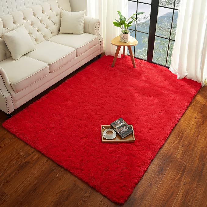 Chicrug Soft Area Rugs for Bedroom Living Room Plush Fluffy Rug 9x12 | Shag - Image 4