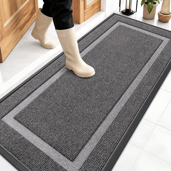 OLANLY Front Door Mat Outside 59x23, All-Season Heavy-Duty Rubber Doormat | by OLANLY
