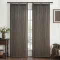 Pinch Pleated Chocolate Tart Semi Sheer Curtains 84 Inches Long by PleatedDrapes