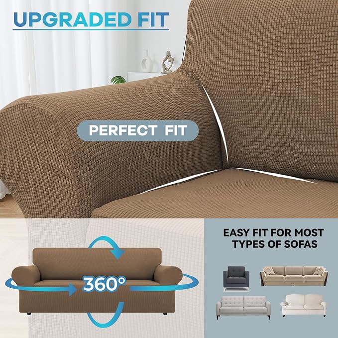 LURKA Stretch Sofa Slipcovers 1 Piece Couch Covers - Image 4