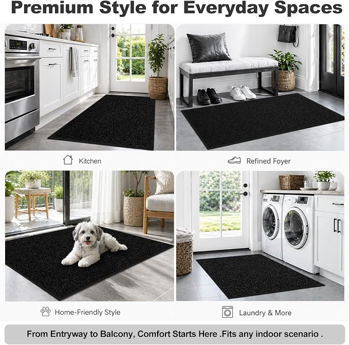Super Absorbent Front Door Mat, Non-Slip Washable Indoor Doormats, Low Profile - Image 8