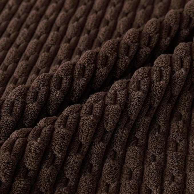 Set of 4 Dark Brown Decorative Throw Pillow Covers 26x26 Inch Corduroy Pillow - Image 3