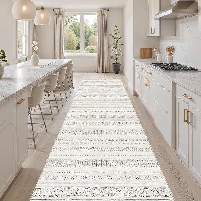 cotiled Hallway 2.6x8 Runner Rugs Washable Boho Moroccan Soft Rug | Stain - Image 6