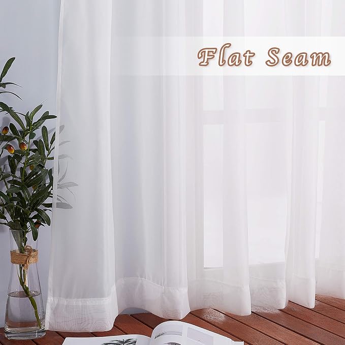 NICETOWN Sheer Window Curtains for Bedroom, Grommet Airy and Breathable Soft - Image 6