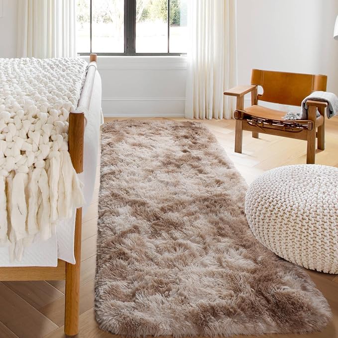 Runner Rugs for Bedroom Living Room, 2x6 Tie-Dyed Beige Hallway Area Rug | - Image 7